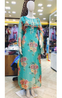 Georgette Digital Printed Long Fancy Gown (KR2270)